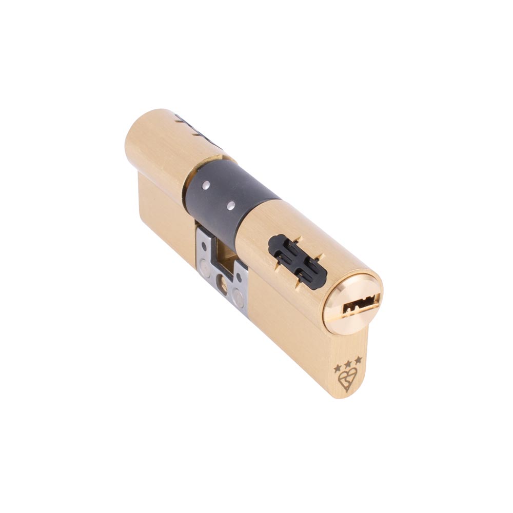 3 Star Door Cylinder - Brass (35/35)